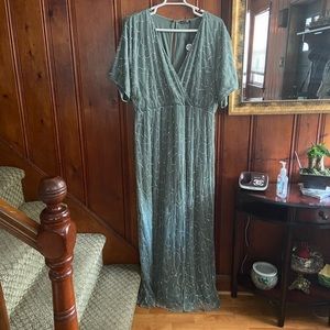 Long sequence dusty blue dress size 18